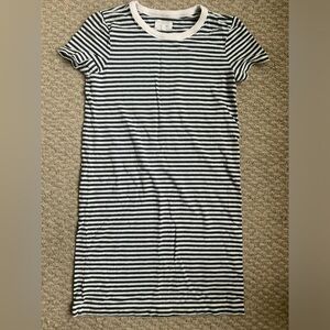 Lou & Grey striped tshirt XXS Dress tee Ann Taylor Green white striped Cover up
